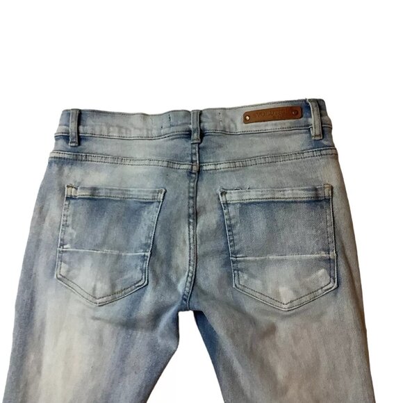 Evolution In Design Distressed Paint Splatter Skinny Denim Jeans Mens Size 30x31 - Picture 6 of 12